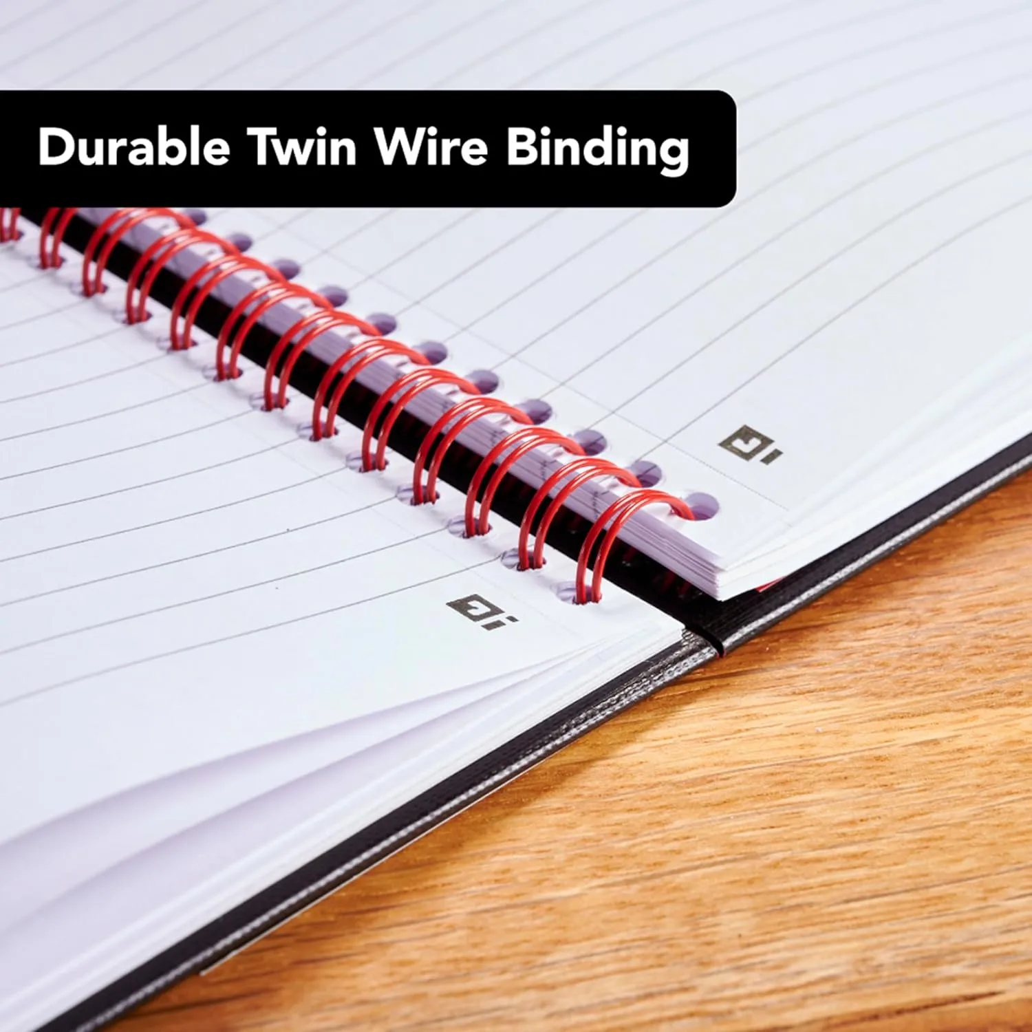 Black n' Red Notebook, Business Journal - Hardcover Wirebound, 70 Sheets, Optik Paper