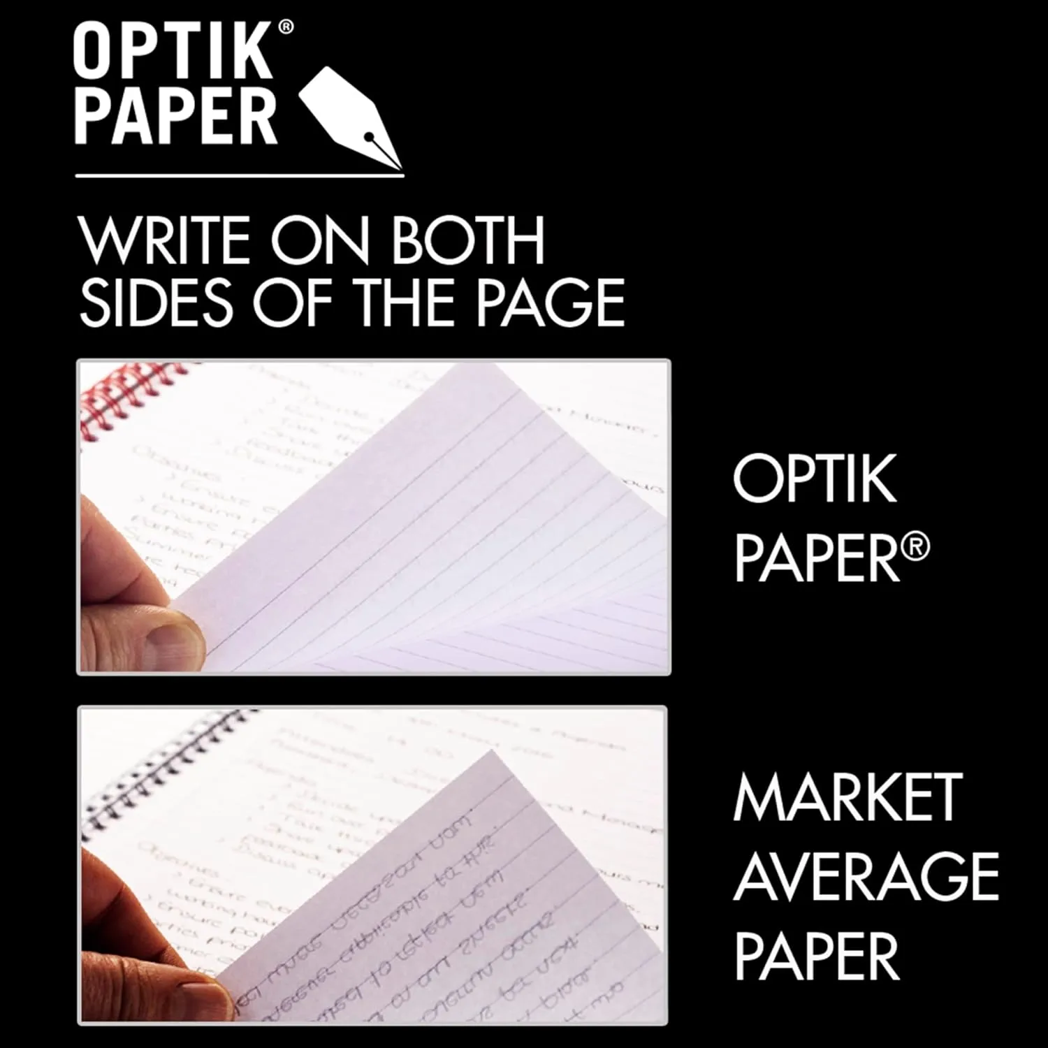 Black n' Red Notebook, Business Journal - Hardcover Wirebound, 70 Sheets, Optik Paper