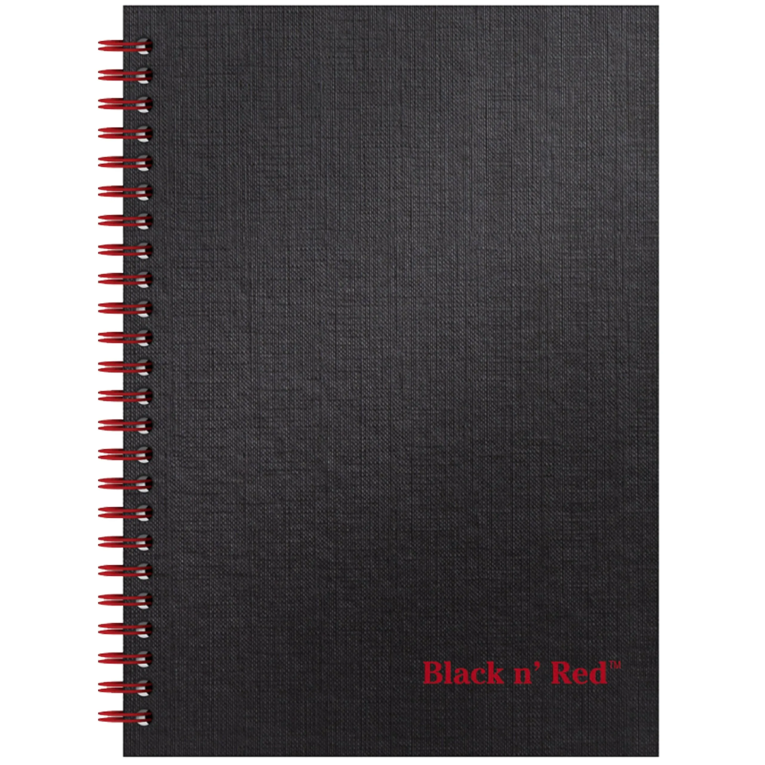Black n' Red Notebook, Business Journal - Hardcover Wirebound, 70 Sheets, Optik Paper