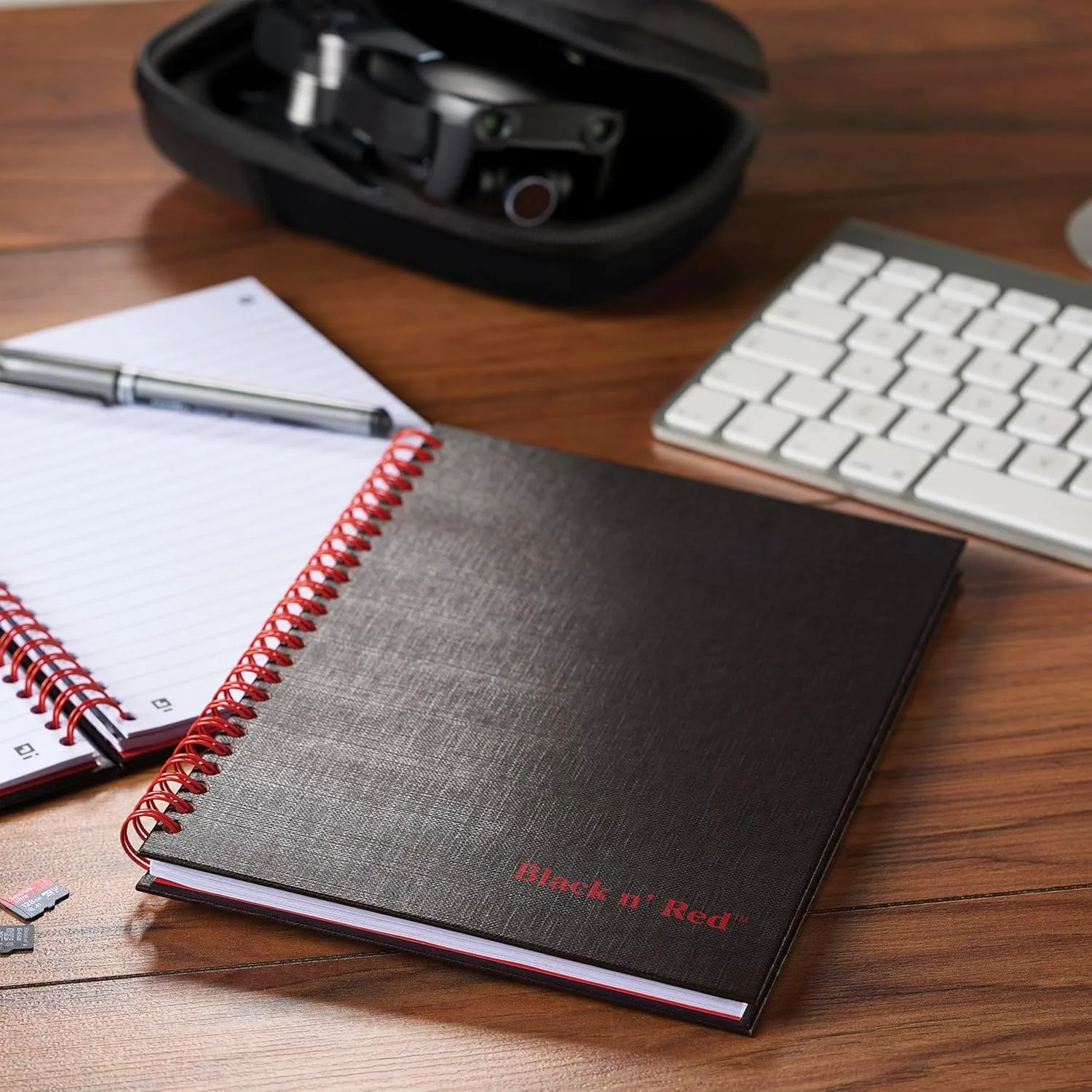 Black n' Red Notebook, Business Journal - Hardcover Wirebound, 70 Sheets, Optik Paper