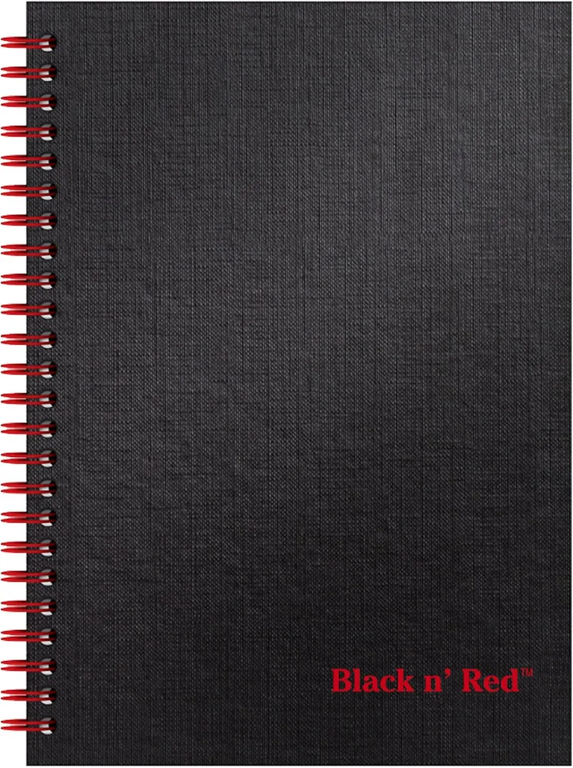 Black n' Red Notebook, Business Journal - Hardcover Wirebound, 70 Sheets, Optik Paper