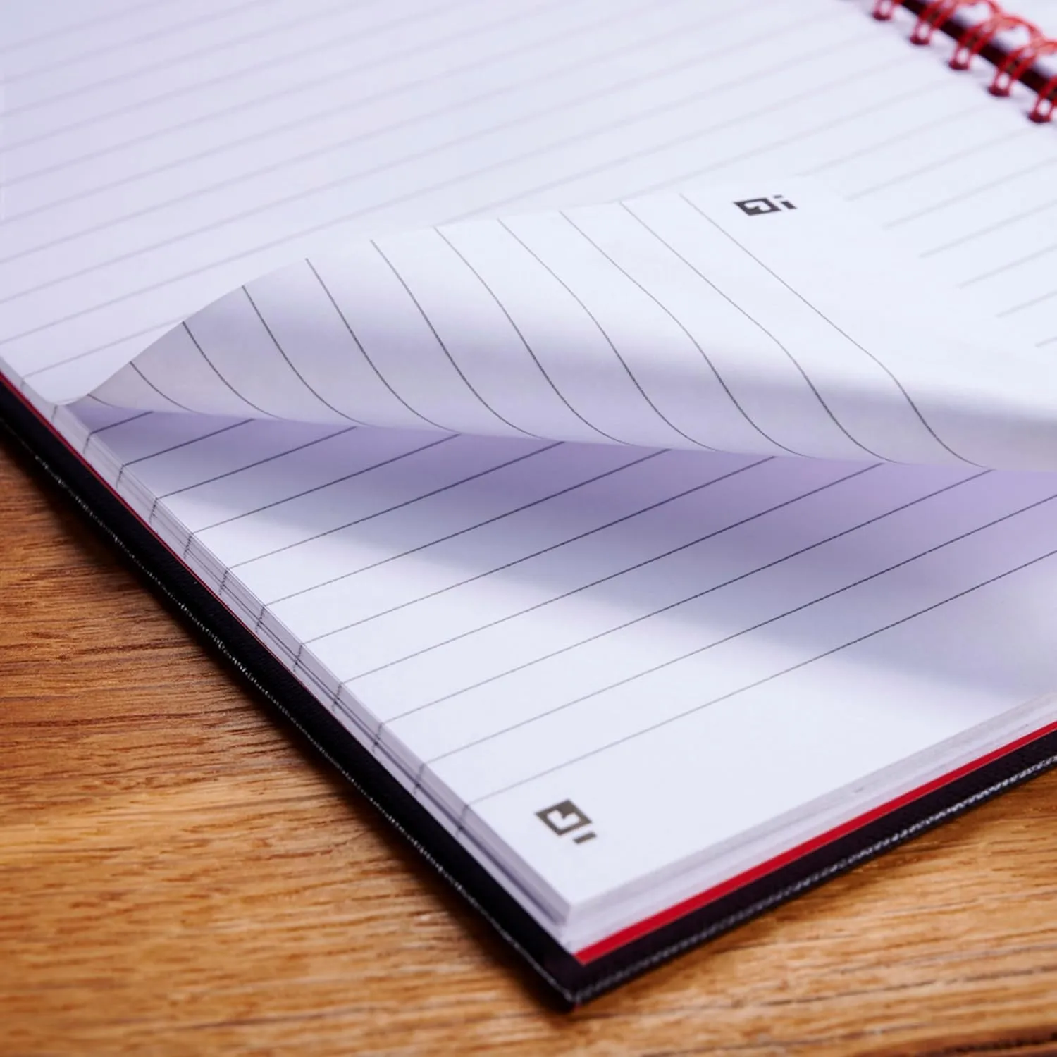 Black n' Red Notebook, Business Journal - Hardcover Wirebound, 70 Sheets, Optik Paper