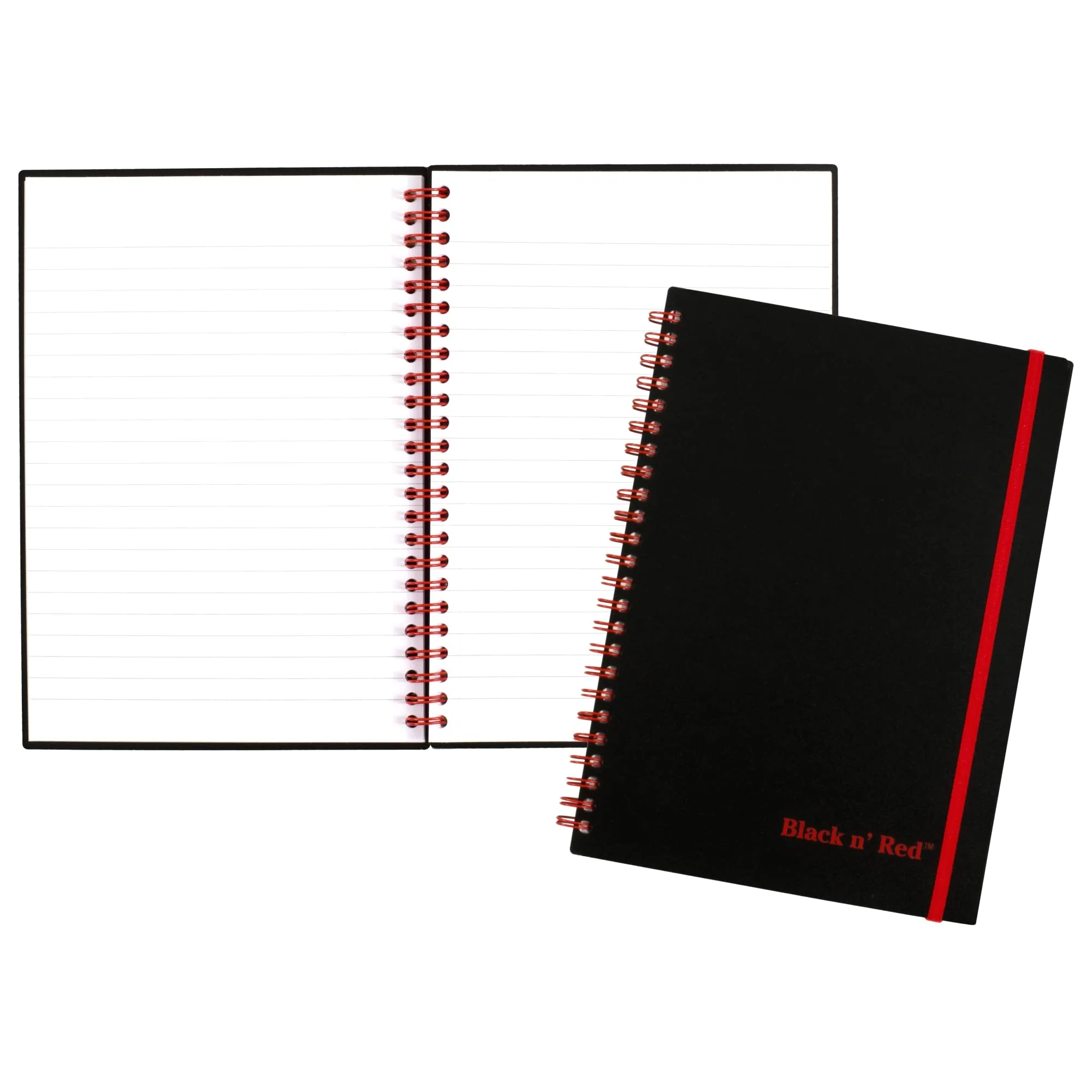 Black n' Red Notebook, Business Journal, Optik Paper, Wirebound, 70 Sheets, Ruled, SCRIBZEE-compatible