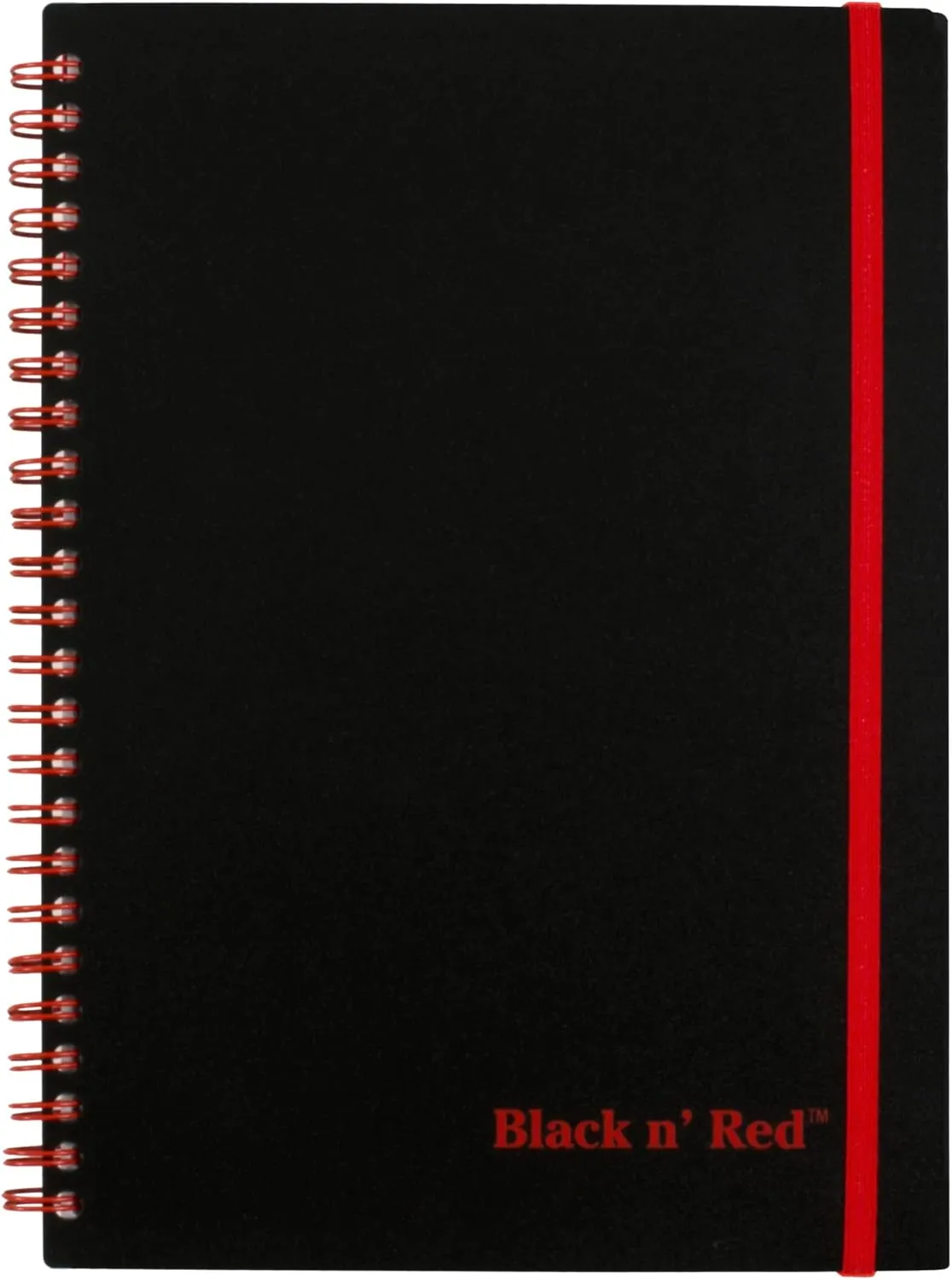 Black n' Red Notebook, Business Journal, Optik Paper, Wirebound, 70 Sheets, Ruled, SCRIBZEE-compatible