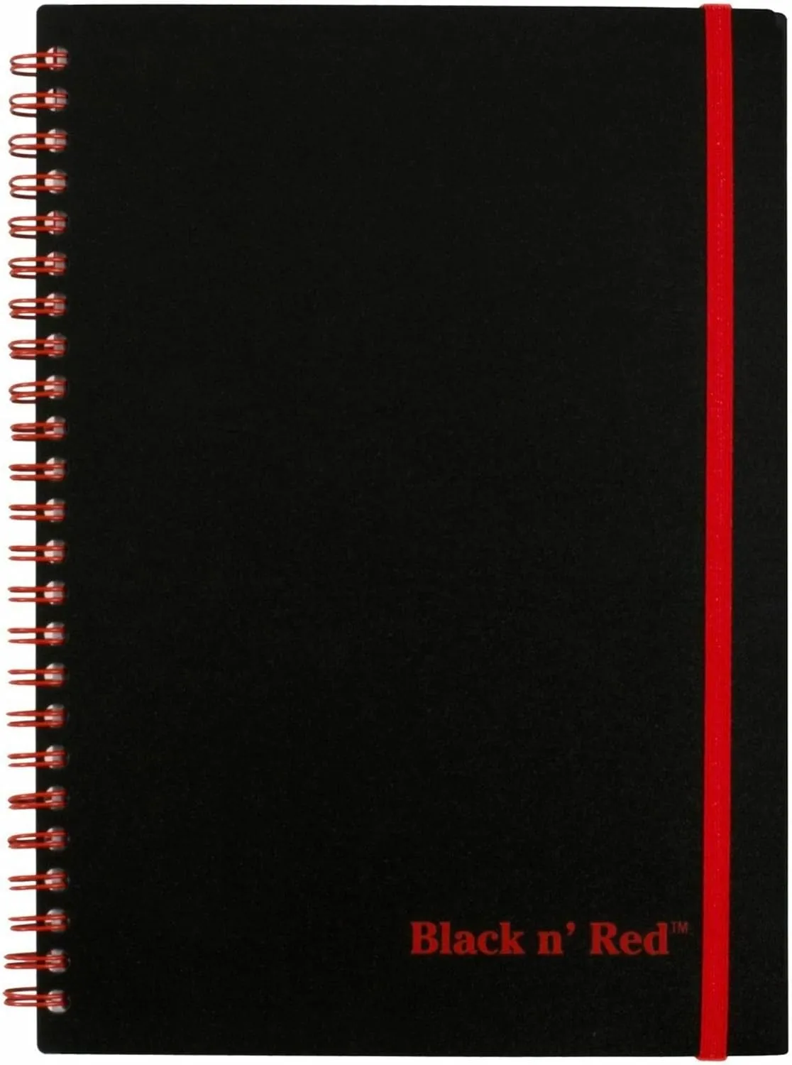 Black n' Red Notebook, Business Journal, Optik Paper, Wirebound, 70 Sheets, Ruled, SCRIBZEE-compatible