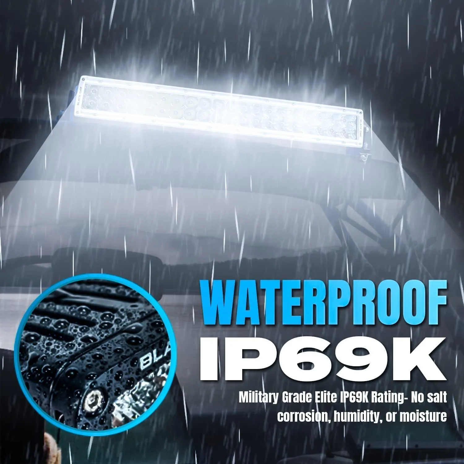 Black Oak Dual Row Infrared LED Light Bar 10- Inch 850nm - Combo Optics IP69K Rating Night Vision Tactical LED Light Bar