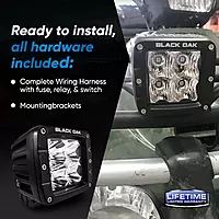 Black Oak Vehicle Infrared LED POD Light - Tactical LED Light POD Off Road Hunting for Night Vision 2 Inch