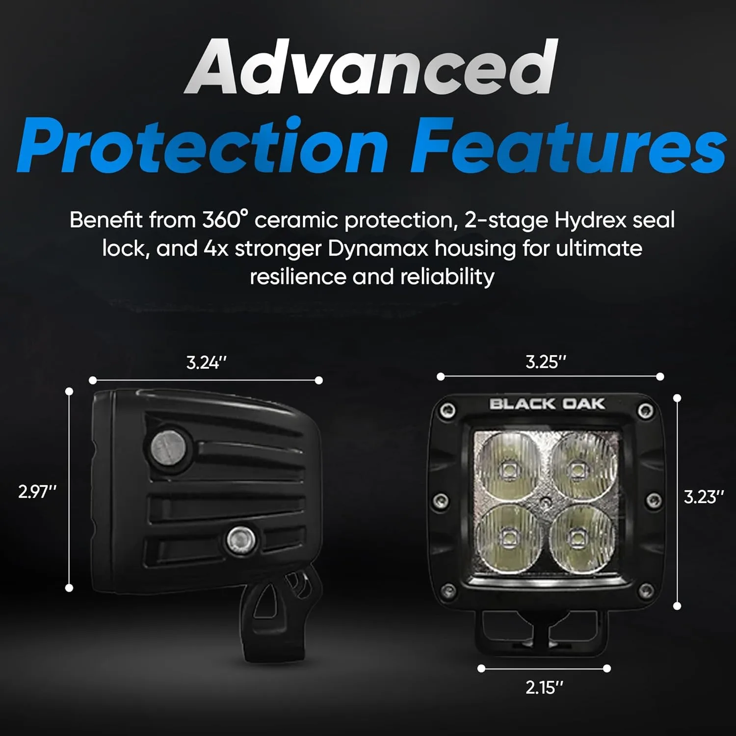 Black Oak Vehicle Infrared LED POD Light - Tactical LED Light POD Off Road Hunting for Night Vision 2 Inch