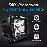 Black Oak Vehicle Infrared LED POD Light - Tactical LED Light POD Off Road Hunting for Night Vision 2 Inch