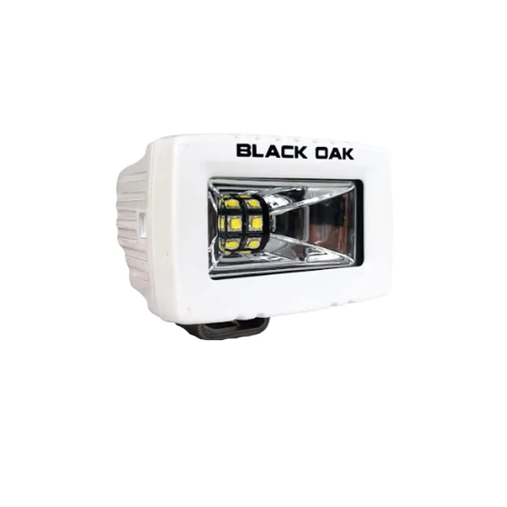 Black Oak 2" Marine Flush Mount Spreader Light - White Housing - Pro Series 3.0
