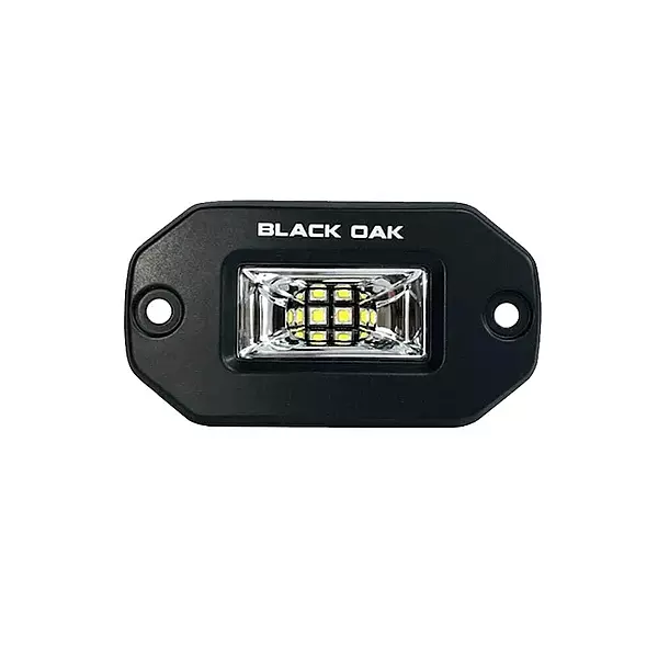 Black Oak 2" Marine Flush Mount Spreader Light - Black Housing - Pro Series 3.0