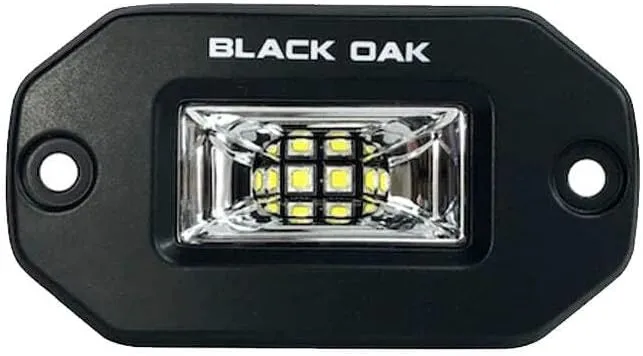 Black Oak 2" Marine Flush Mount Spreader Light - Black Housing - Pro Series 3.0