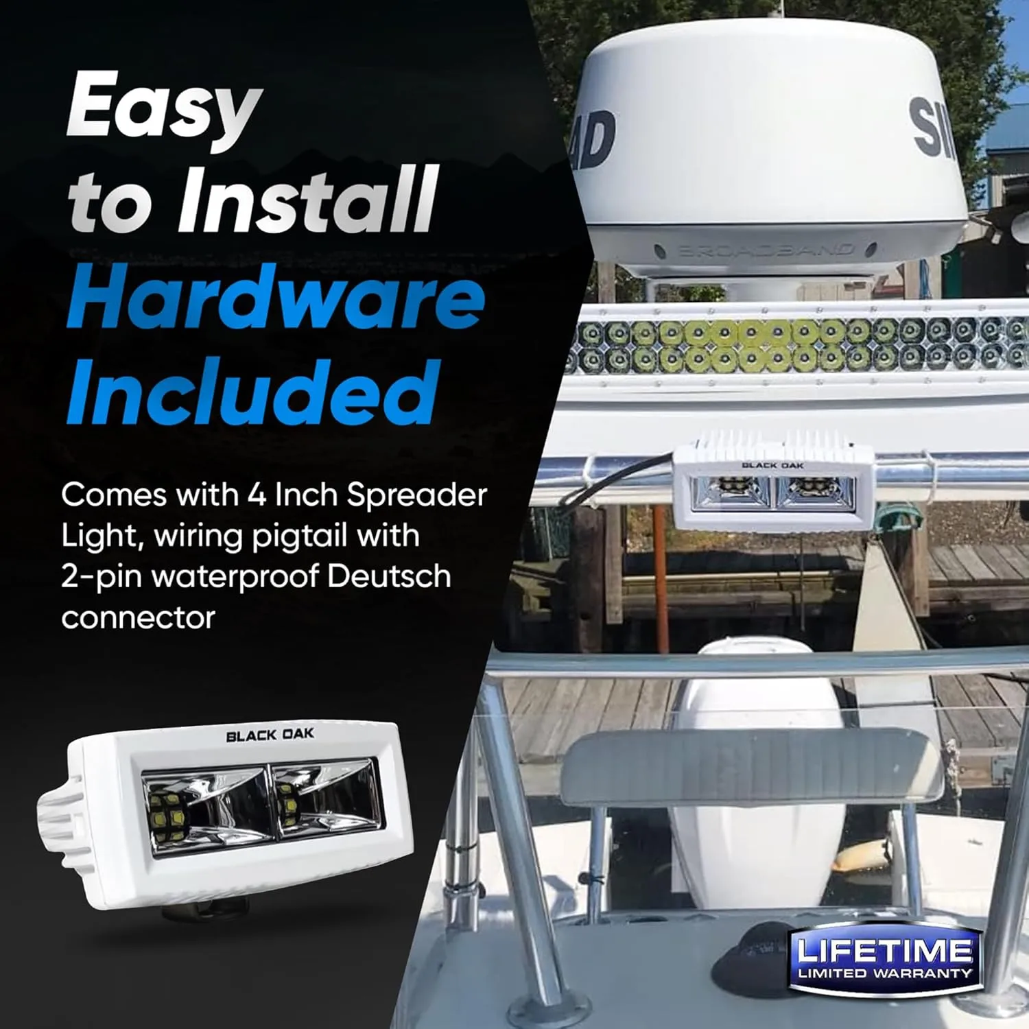 Black Oak Marine Spreader Light - Scene Optics - Pro Series 3.0