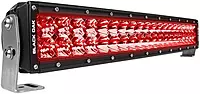 Black Oak 20" Curved Double Row Red LED Predator Hunting Light Bar - Combo Optics - Black Housing - Pro Series 3.0