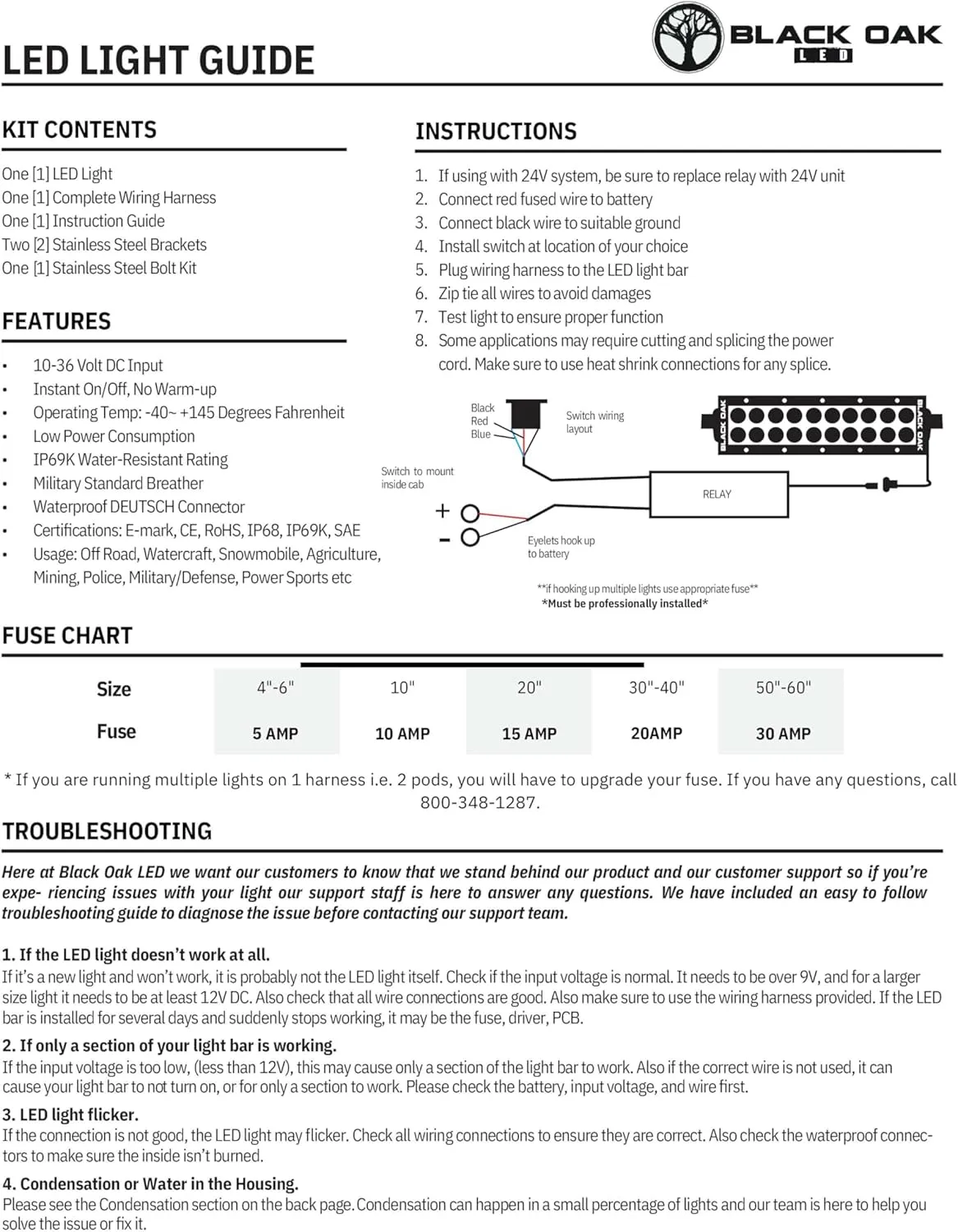 BLACK OAK Pro Series 3.0 Curved Double Row LED Light Bar - Combo Optics, IP69K