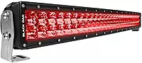 Black Oak 30" Curved Double Row Red LED Predator Hunting Light Bar - Combo Optics - Black Housing - Pro Series 3.0