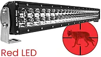 Black Oak 30" Curved Double Row Red LED Predator Hunting Light Bar - Combo Optics - Black Housing - Pro Series 3.0
