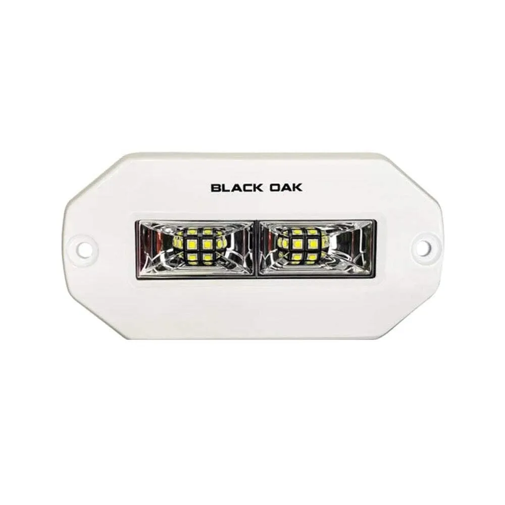 Black Oak 4" Marine Flush Mount Spreader Light - White Housing - Pro Series 3.0