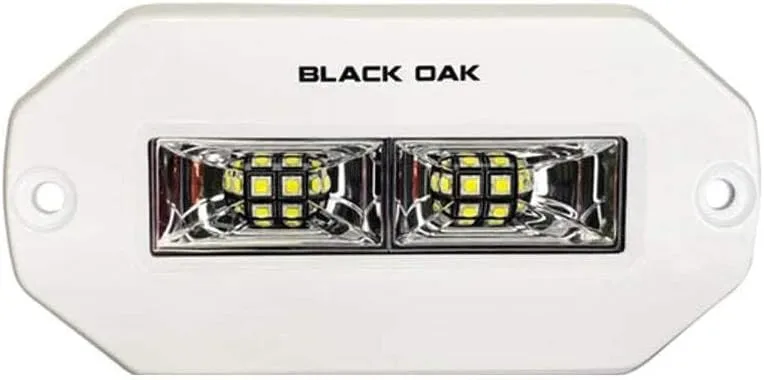 Black Oak 4" Marine Flush Mount Spreader Light - White Housing - Pro Series 3.0