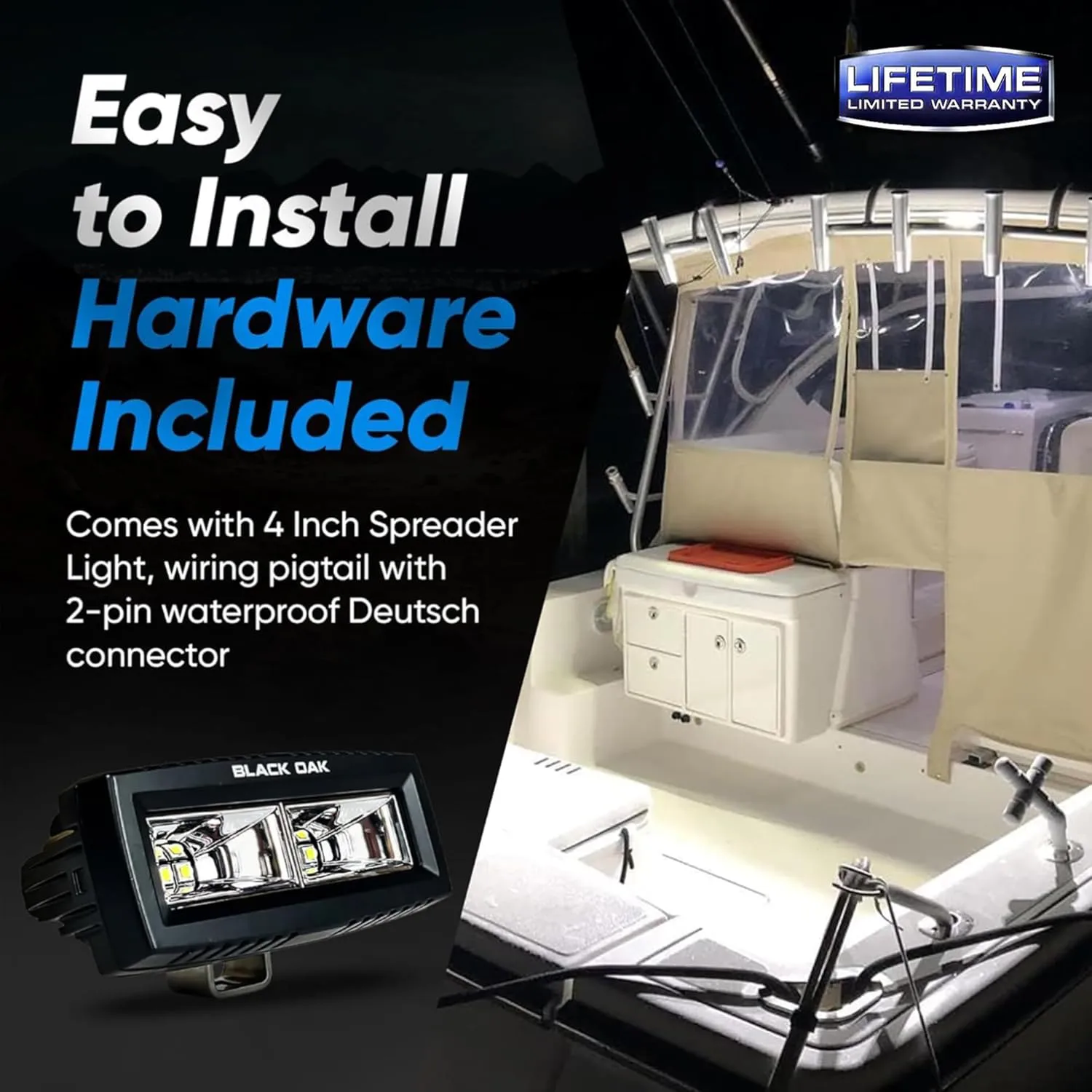Black Oak Marine Spreader Light - Scene Optics - Pro Series 3.0