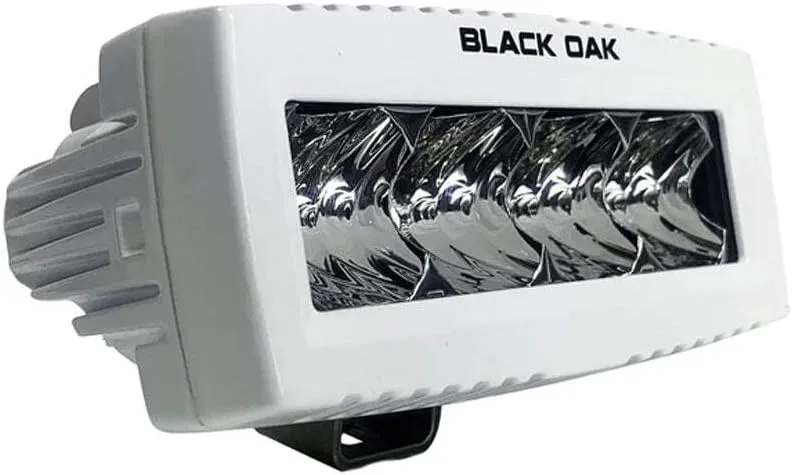 Black Oak 4" Marine Spreader Light - Flood Optics - White Housing - Pro Series 3.0