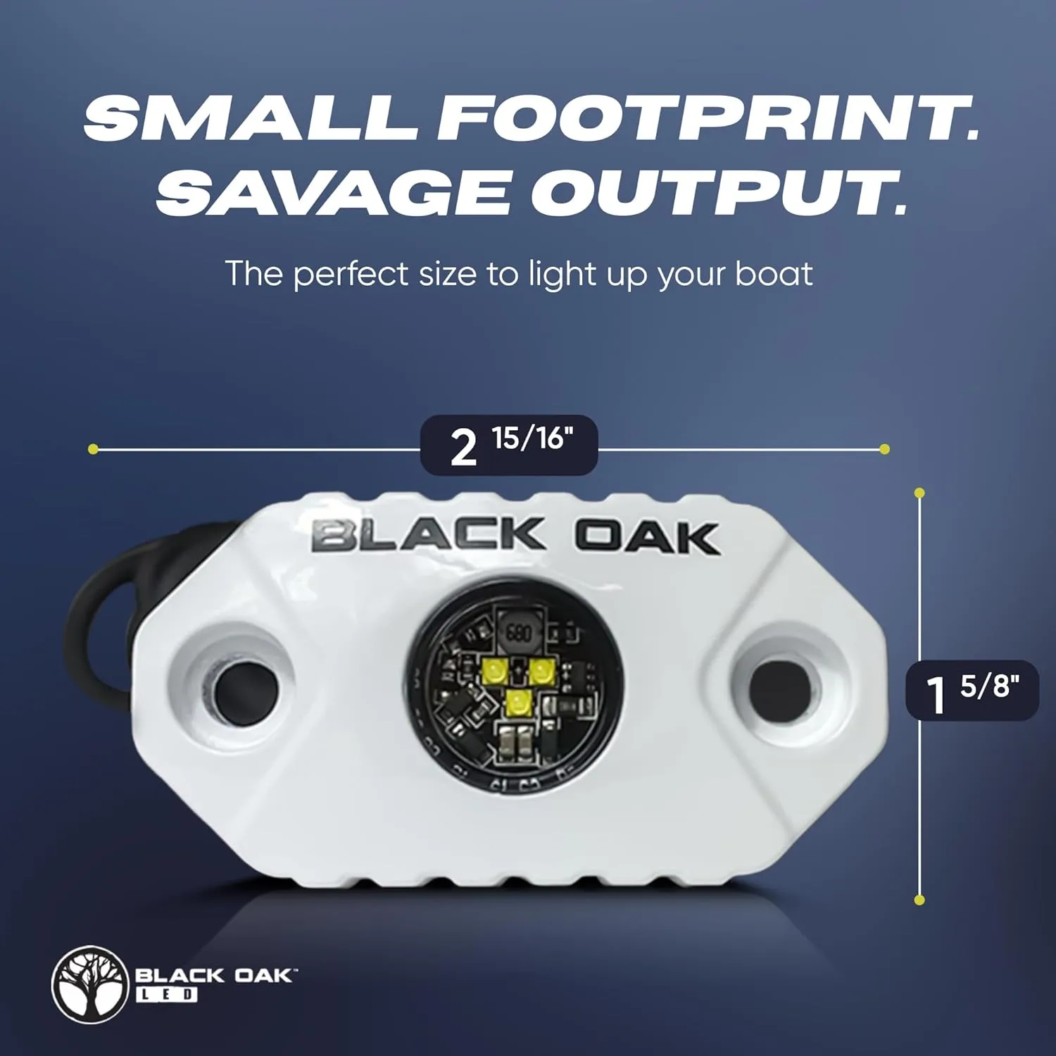 BLACK OAK LED Marine Accent Rock Light - Dimmable LED Boat Light
