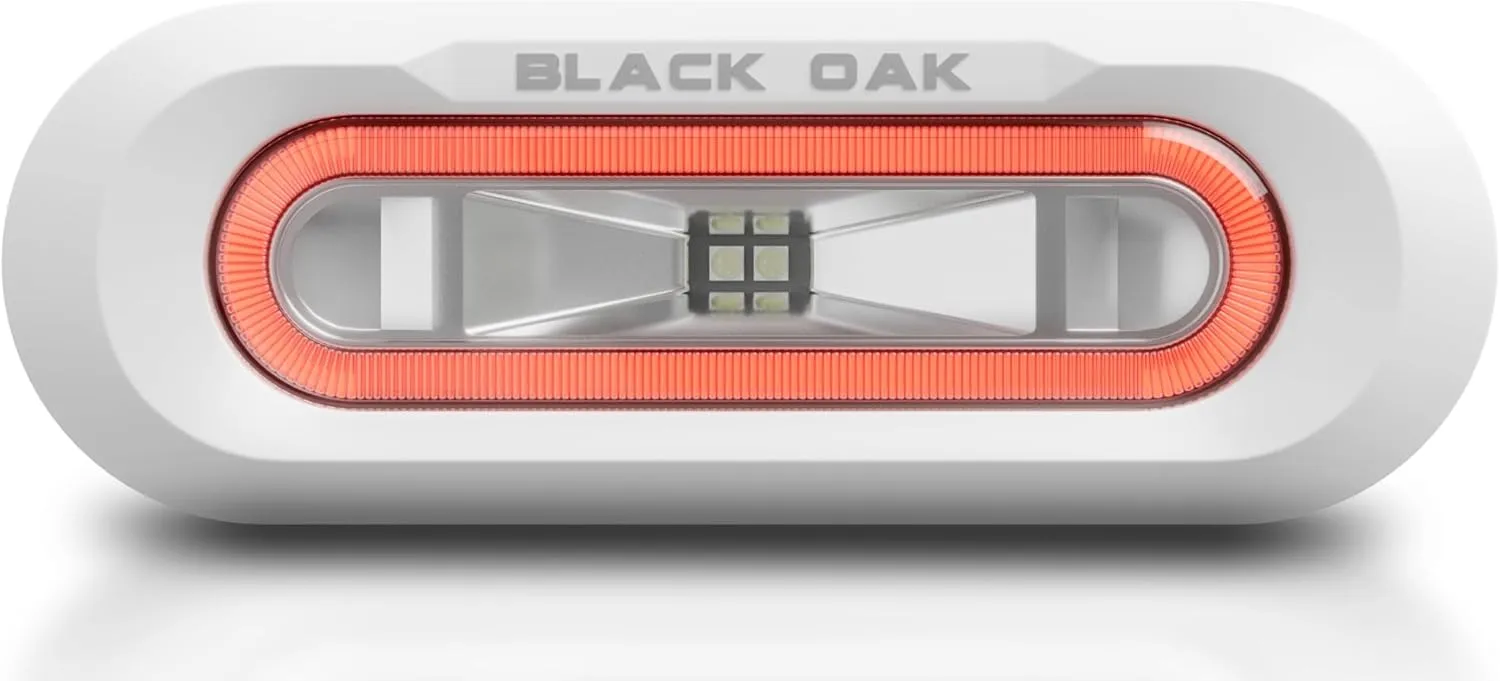 BLACK OAK Low Pro Marine Spreader Light - Flush Mount, 2000 Lumens, 120° Beam, IP69K