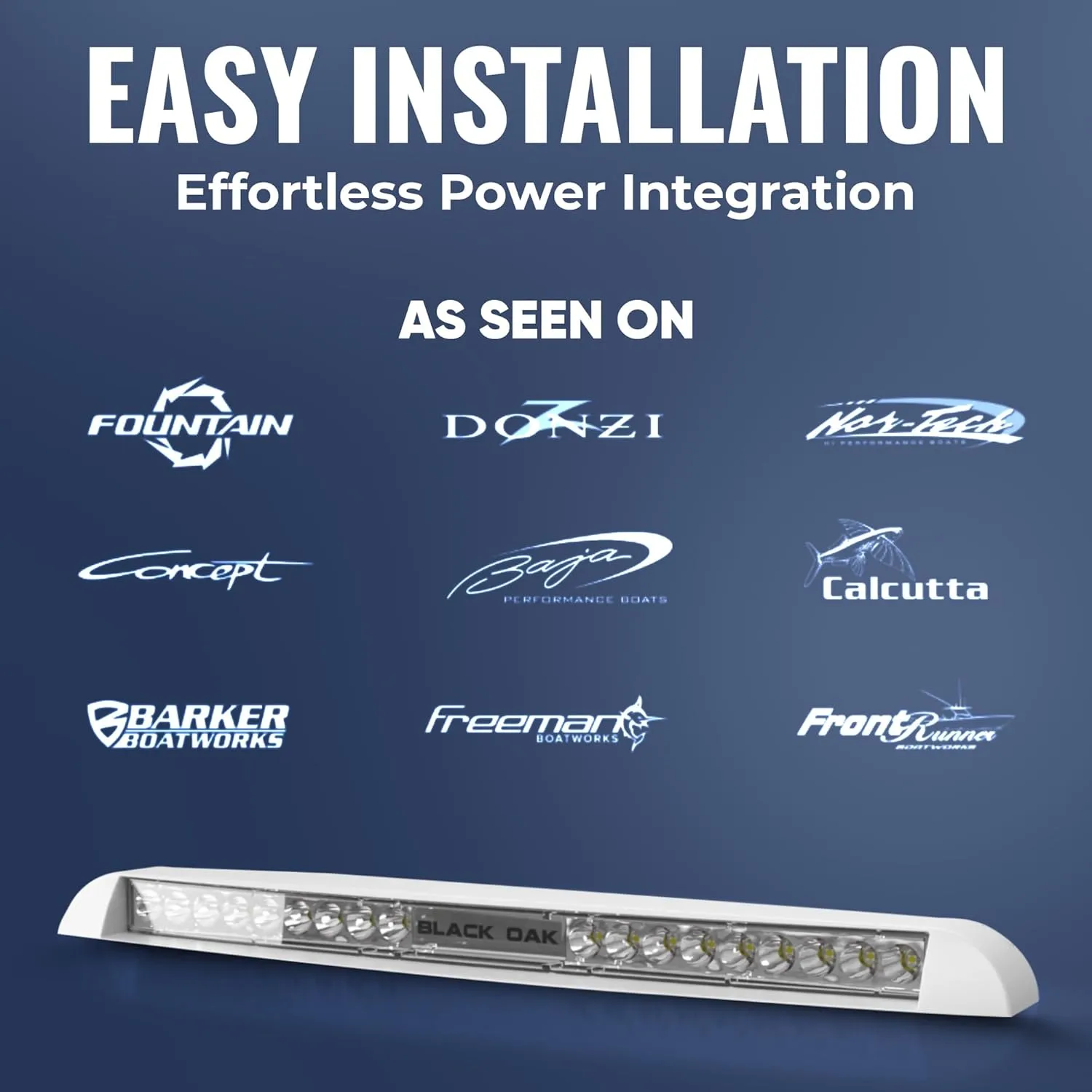Black Oak Low Pro™ Marine LED Light Bar - Low Profile, 12,000+ Lumens, IP69K