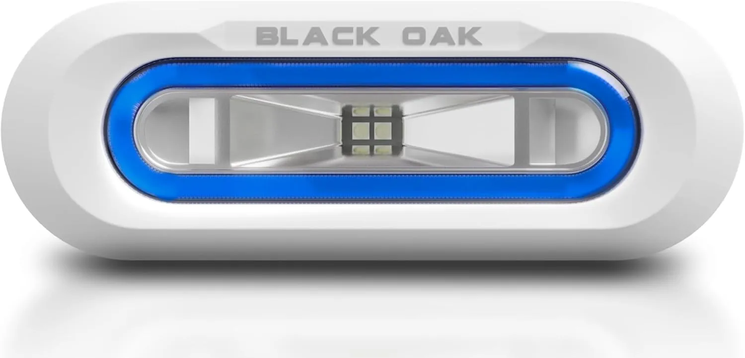 BLACK OAK Low Pro Marine Spreader Light - Flush Mount, 2000 Lumens, 120° Beam, IP69K