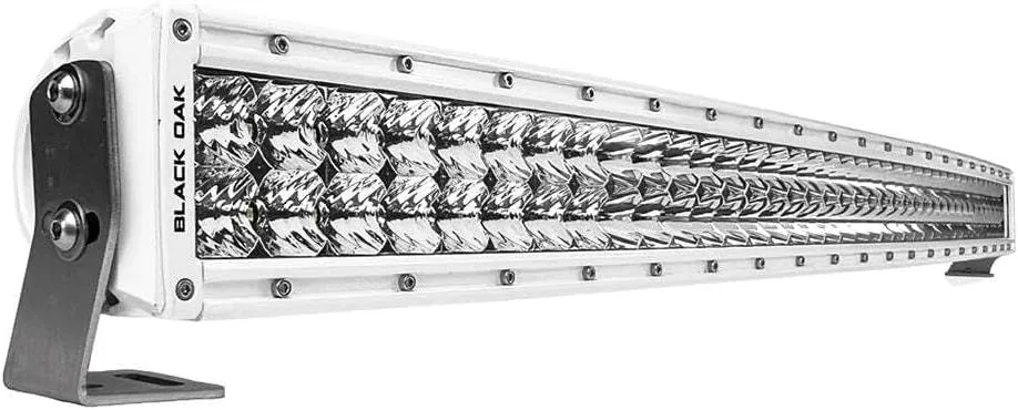 Black Oak Pro Series 3.0 Curved Double Row 40" LED Light Bar - Combo Optics - White Housing