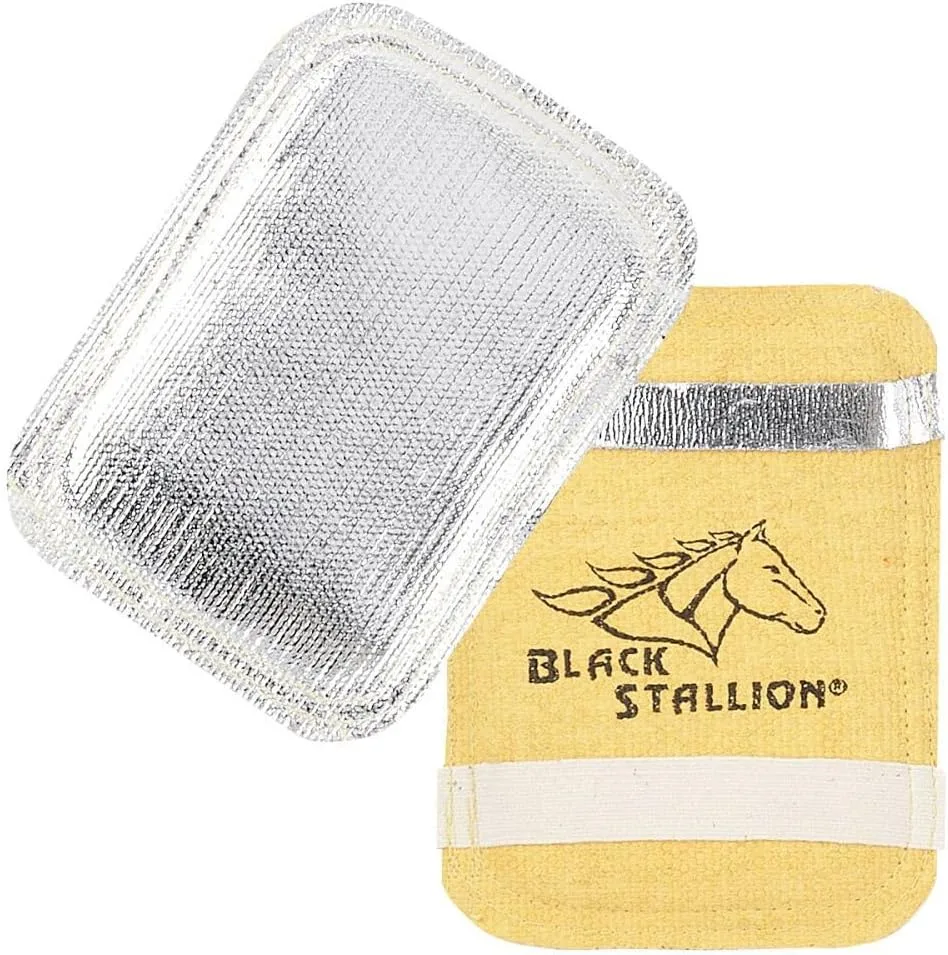 Black Stallion 1/2In Aluminized Fiberglass Glove Back Pad