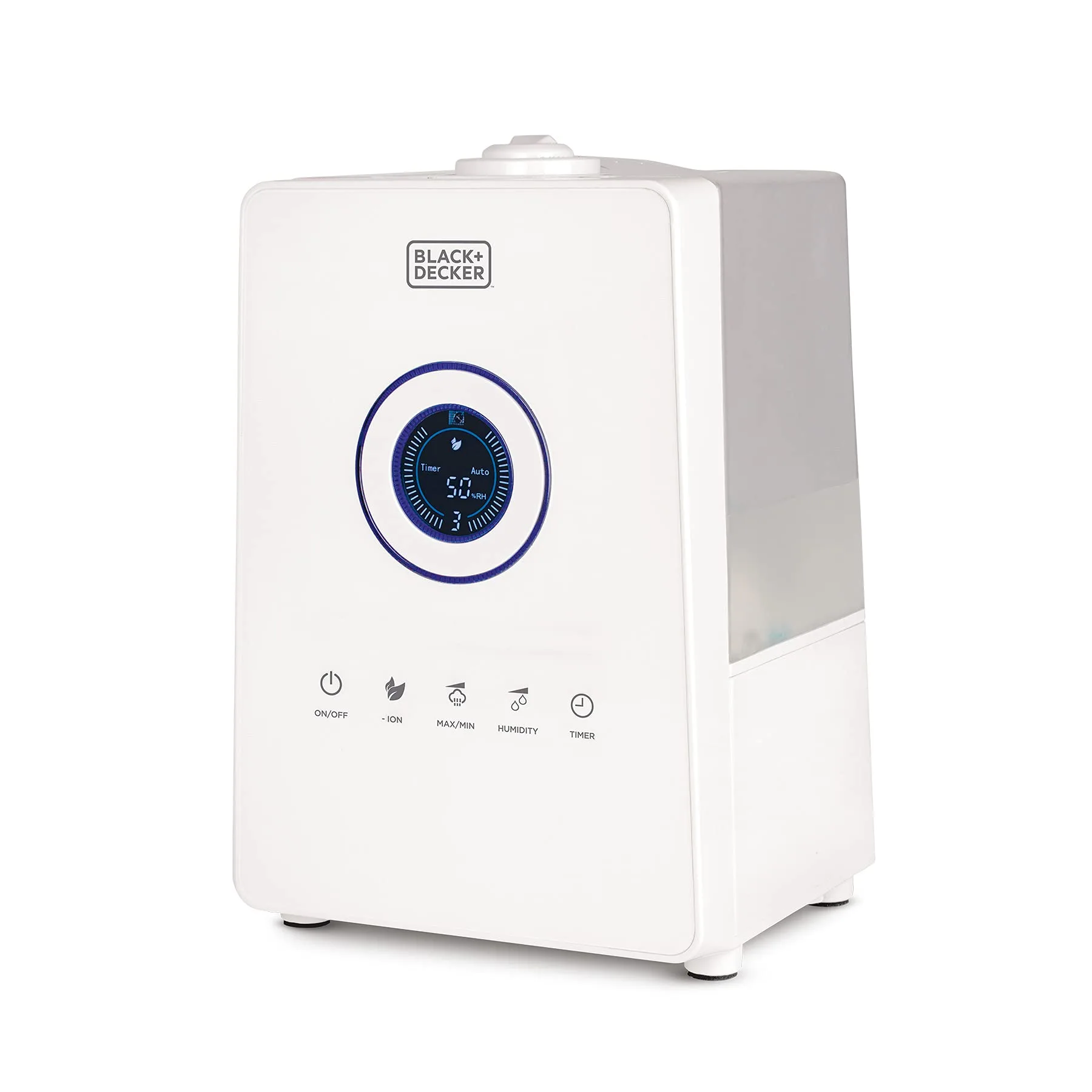 Black+Decker Ultrasonic Humidifier, Touch Display, 1.45 Gallons, 14inH x 9-7/8inW x 7-5/16inD