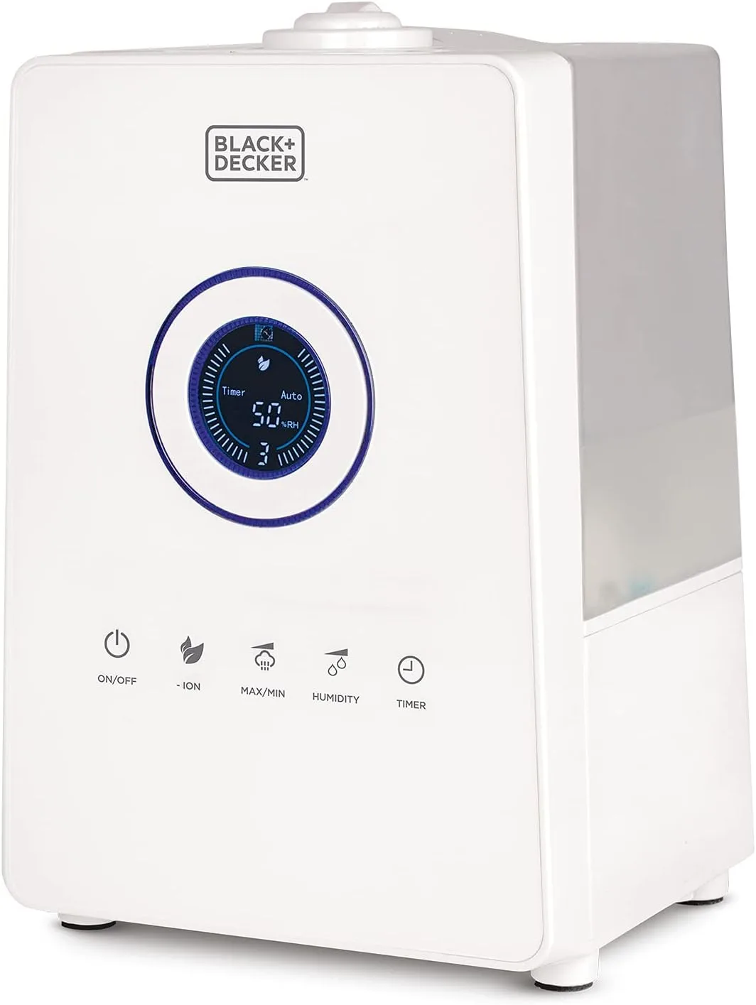 Black+Decker Ultrasonic Humidifier, Touch Display, 1.45 Gallons, 14inH x 9-7/8inW x 7-5/16inD