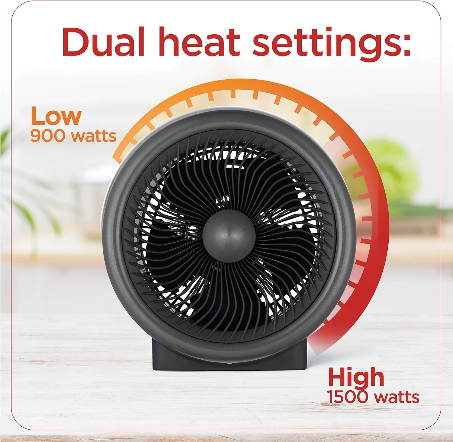 BLACK+DECKER Space Heater 1500W, Flameless Portable Heater with Overheat Protection 1 Piece Turbo Heat/Fan
