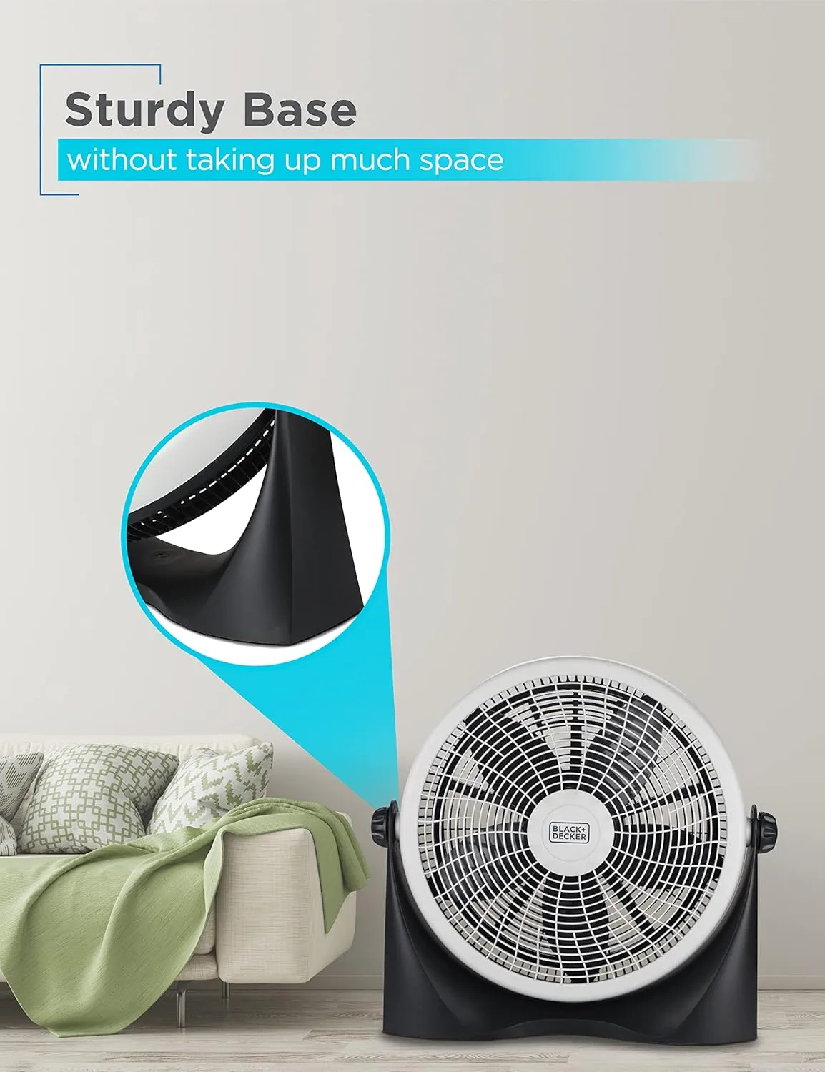 BLACK+DECKER Portable Indoor Fans, 3-Speed Tabletop & Floor