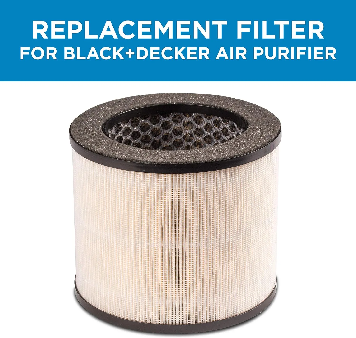 Black+Decker Replacement 3-Stage HEPA Filter, 5-15/16inH x 6-15/16inW x 6-15/16inD