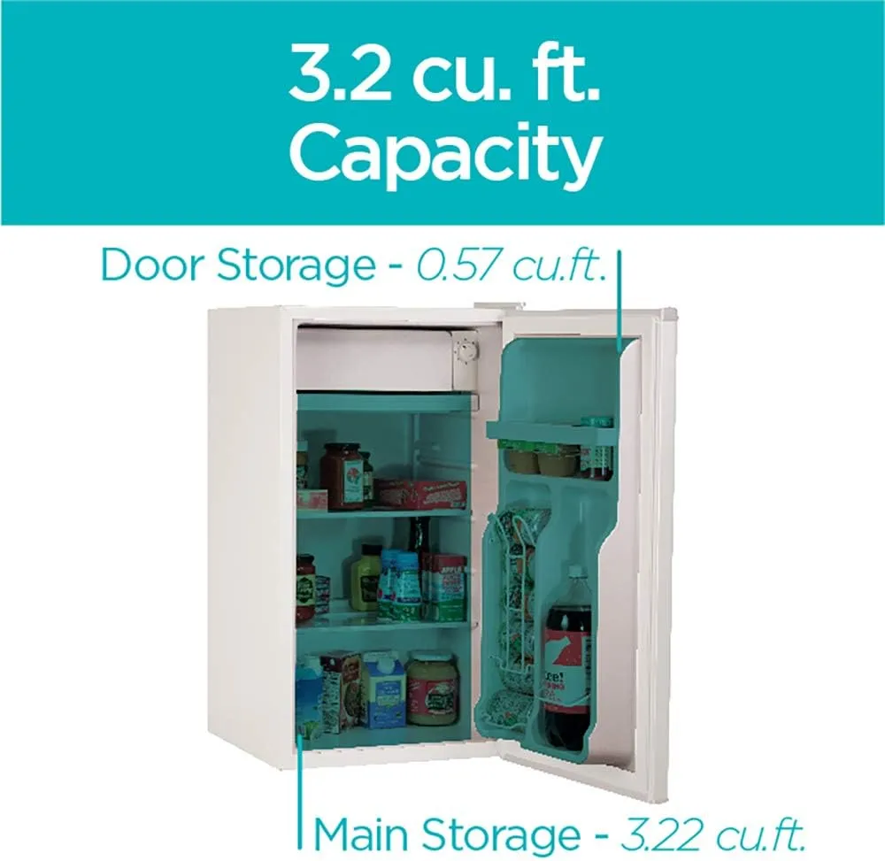 BLACK+DECKER Compact Refrigerator Energy Star Single Door Mini Fridge with Freezer