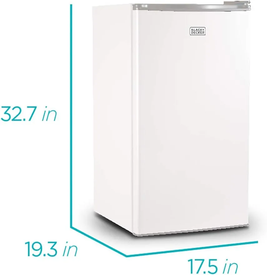 BLACK+DECKER Compact Refrigerator Energy Star Single Door Mini Fridge with Freezer