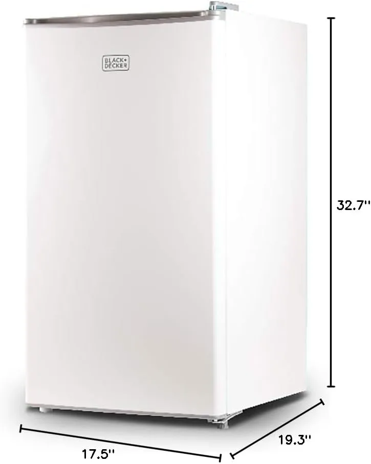 BLACK+DECKER Compact Refrigerator Energy Star Single Door Mini Fridge with Freezer