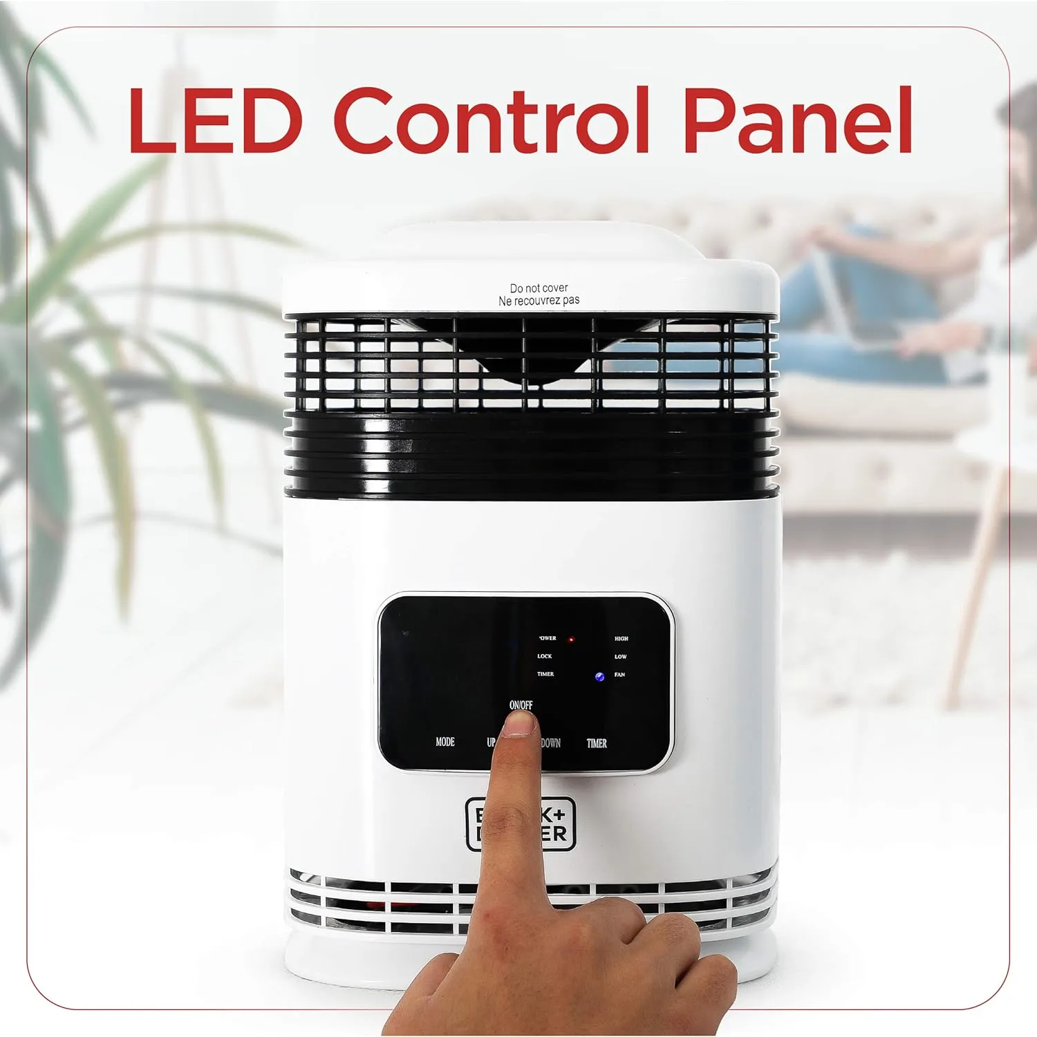 BLACK+DECKER Electric Heater, 360° Surround Portable Heater with Digital Controls & LED Display