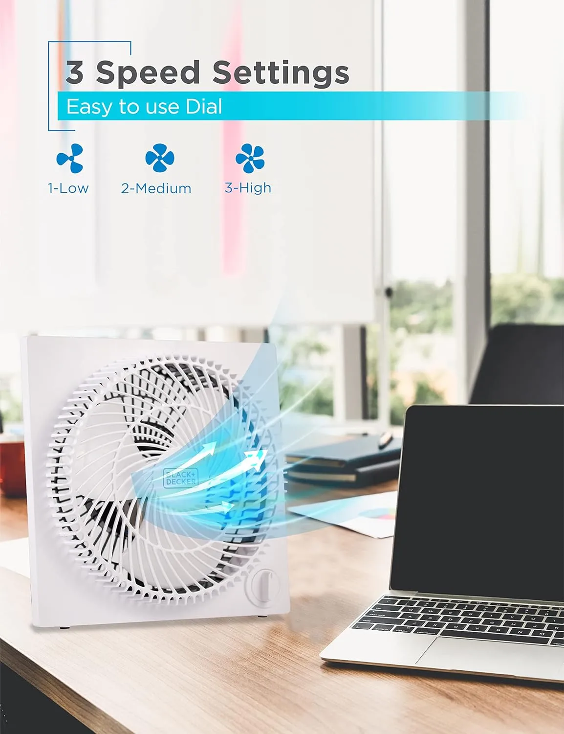 BLACK+DECKER Portable Indoor Fans, 3-Speed Tabletop & Floor