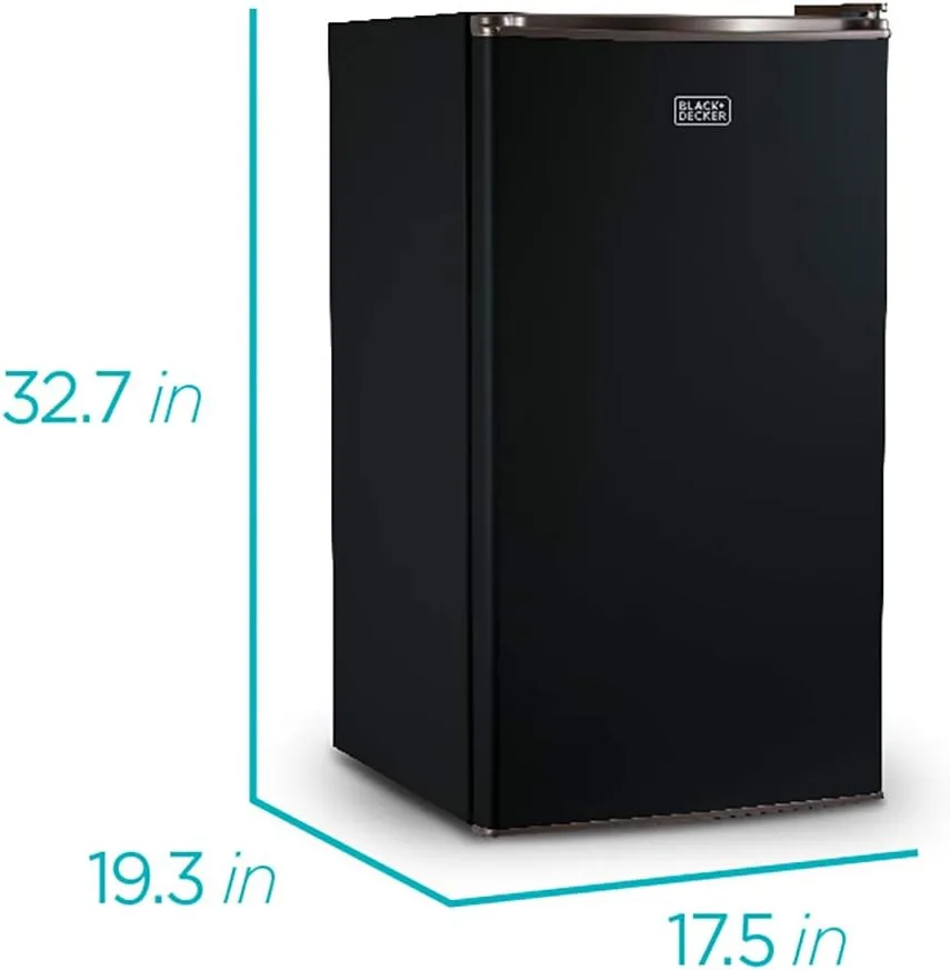 BLACK+DECKER Compact Refrigerator Energy Star Single Door Mini Fridge with Freezer