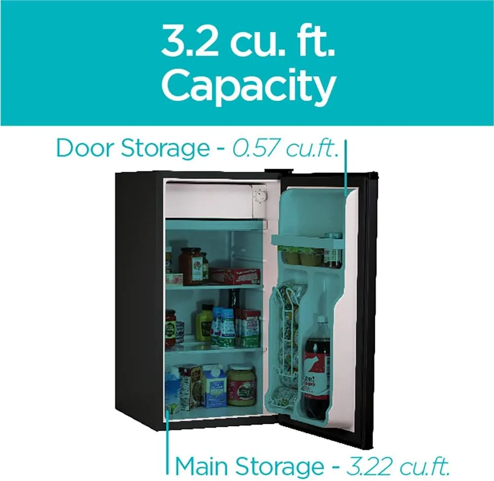 BLACK+DECKER Compact Refrigerator Energy Star Single Door Mini Fridge with Freezer