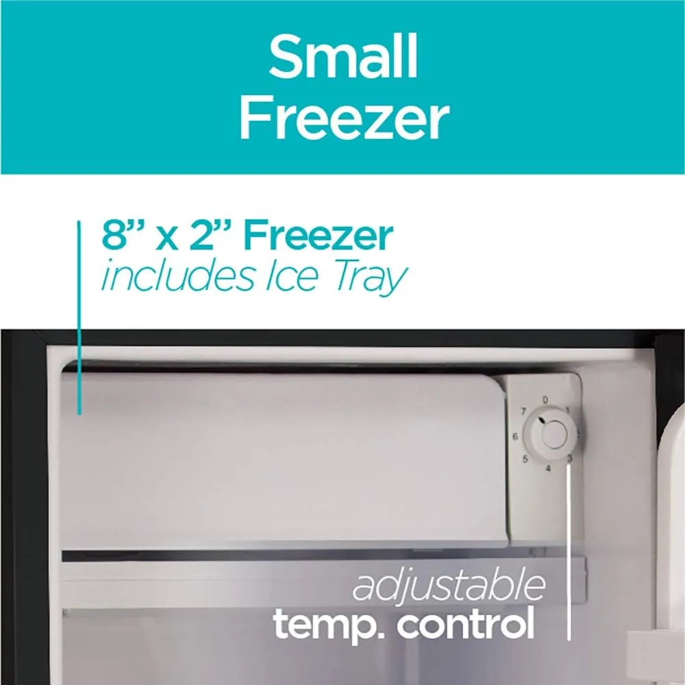 BLACK+DECKER Compact Refrigerator Energy Star Single Door Mini Fridge with Freezer