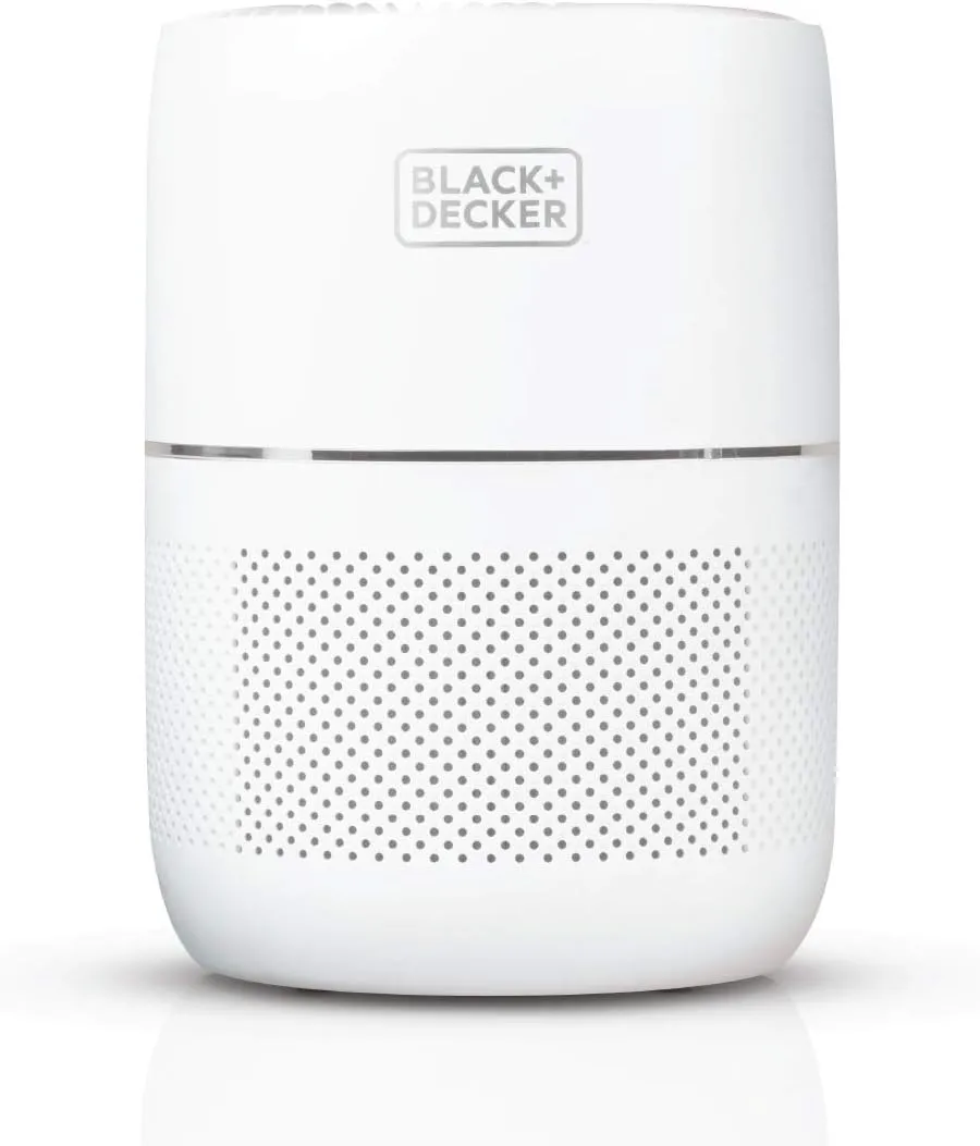 BLACK+DECKER Tabletop Air Purifier with Indicator Lights, HEPA Air Purifier for Rooms Up To 435 Sq. Ft. per 5 Air Changes