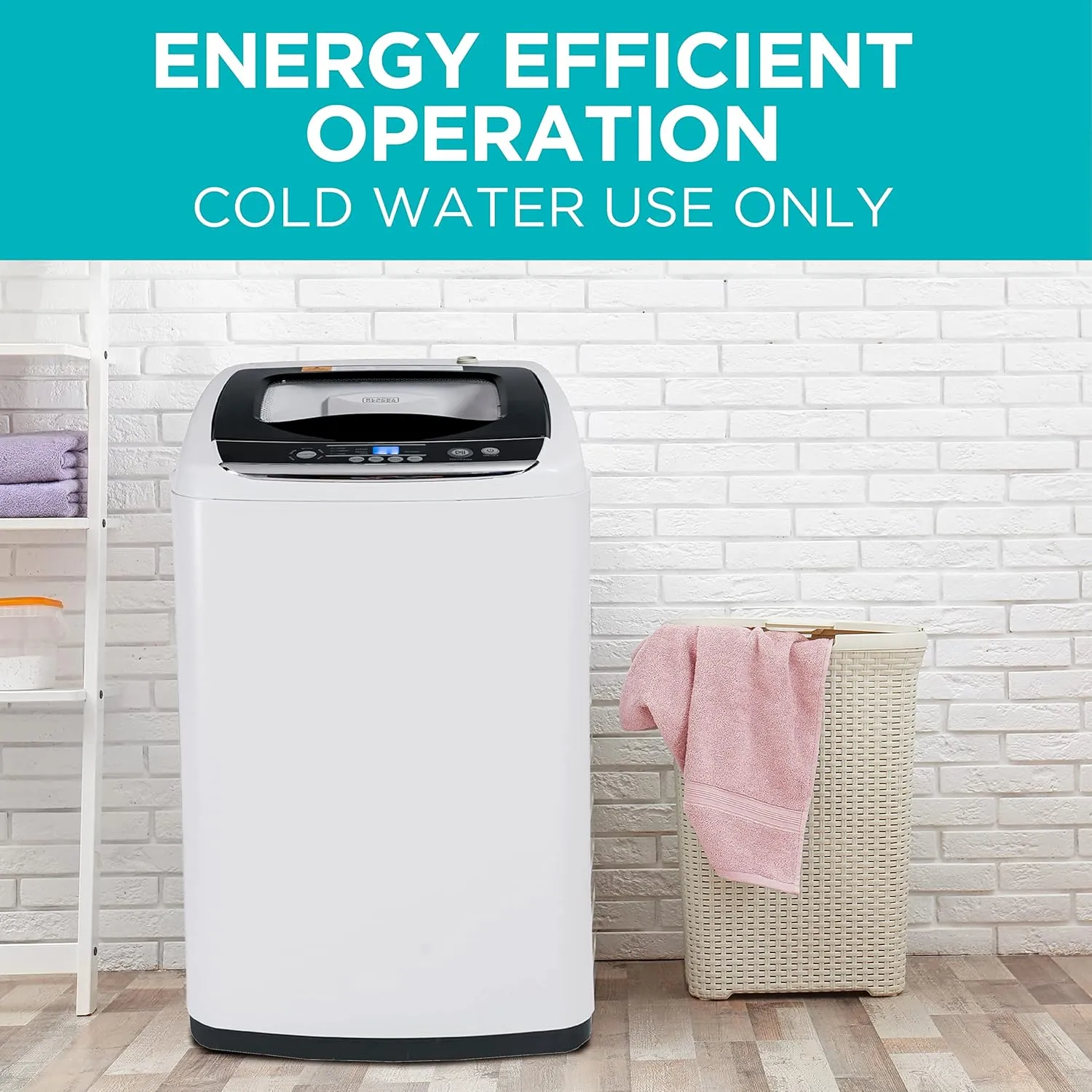 BLACK+DECKER Portable Washer, Top-Load with Stainless Steel Tub