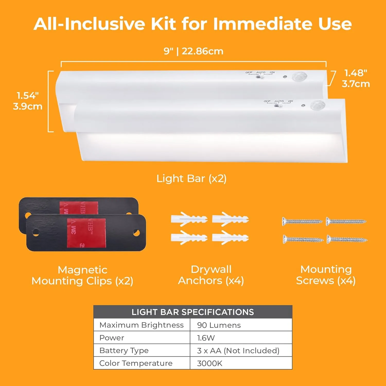BLACK+DECKER PureOptics Battery Operated Under Cabinet LED Light Bar