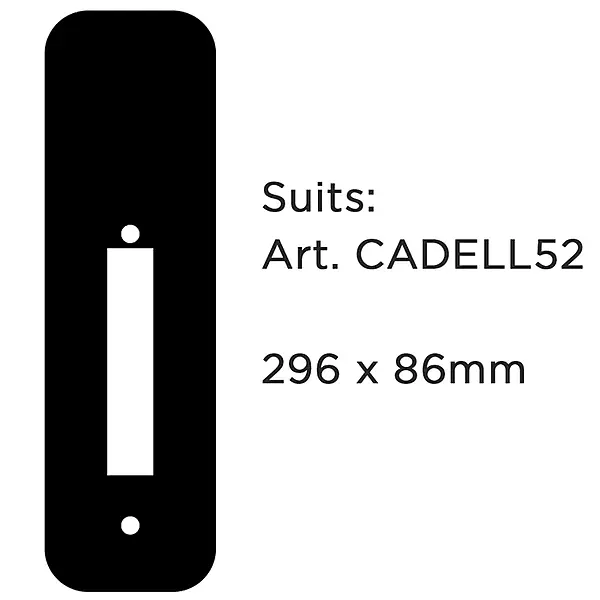 Upgrade RETROFIT PLATE (RECTANGLE 296 x 86mm) - Stainless Steel *Black*