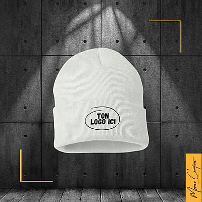 Tuque à revers - Broderie