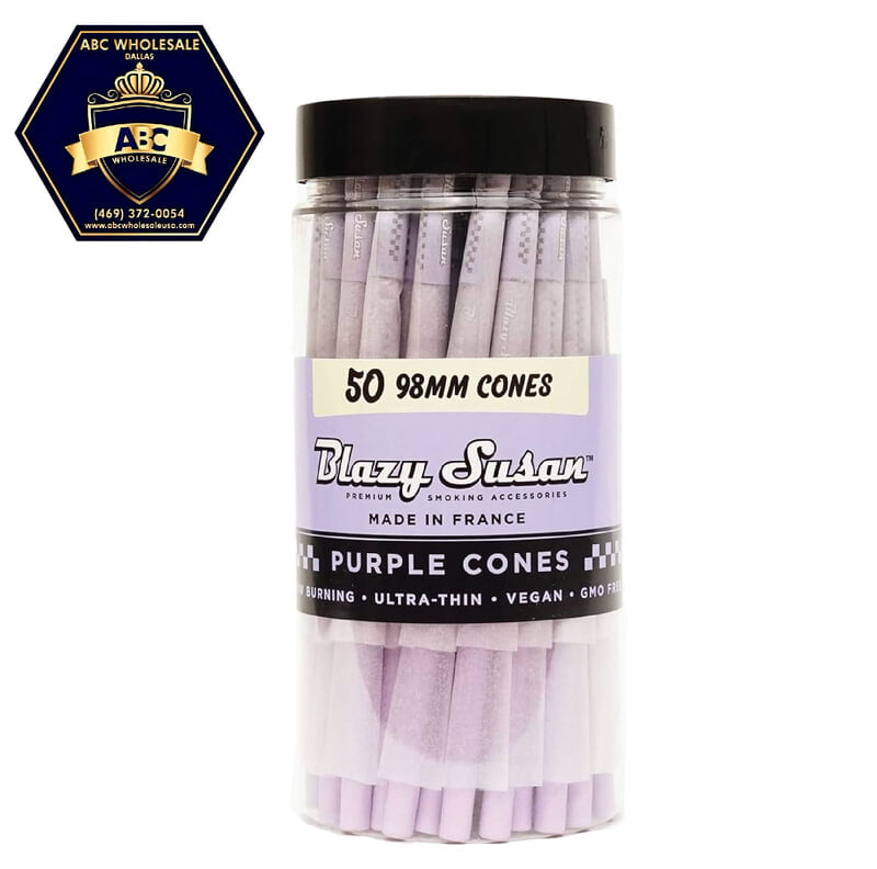 BLAZY SUSAN PURPLE 98MM CONE 50CT JAR